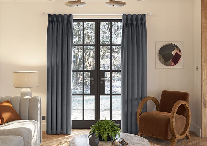 Genoa Faux Silk (Blackout), Night Shimmer - Made to Measure Curtains - Image 3